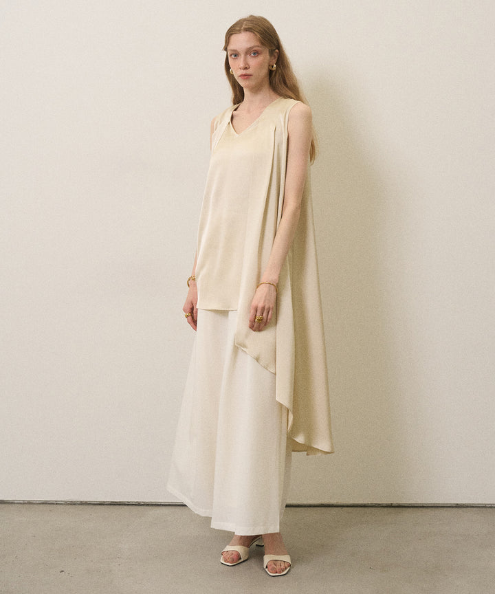 Satin Overlap Tunic