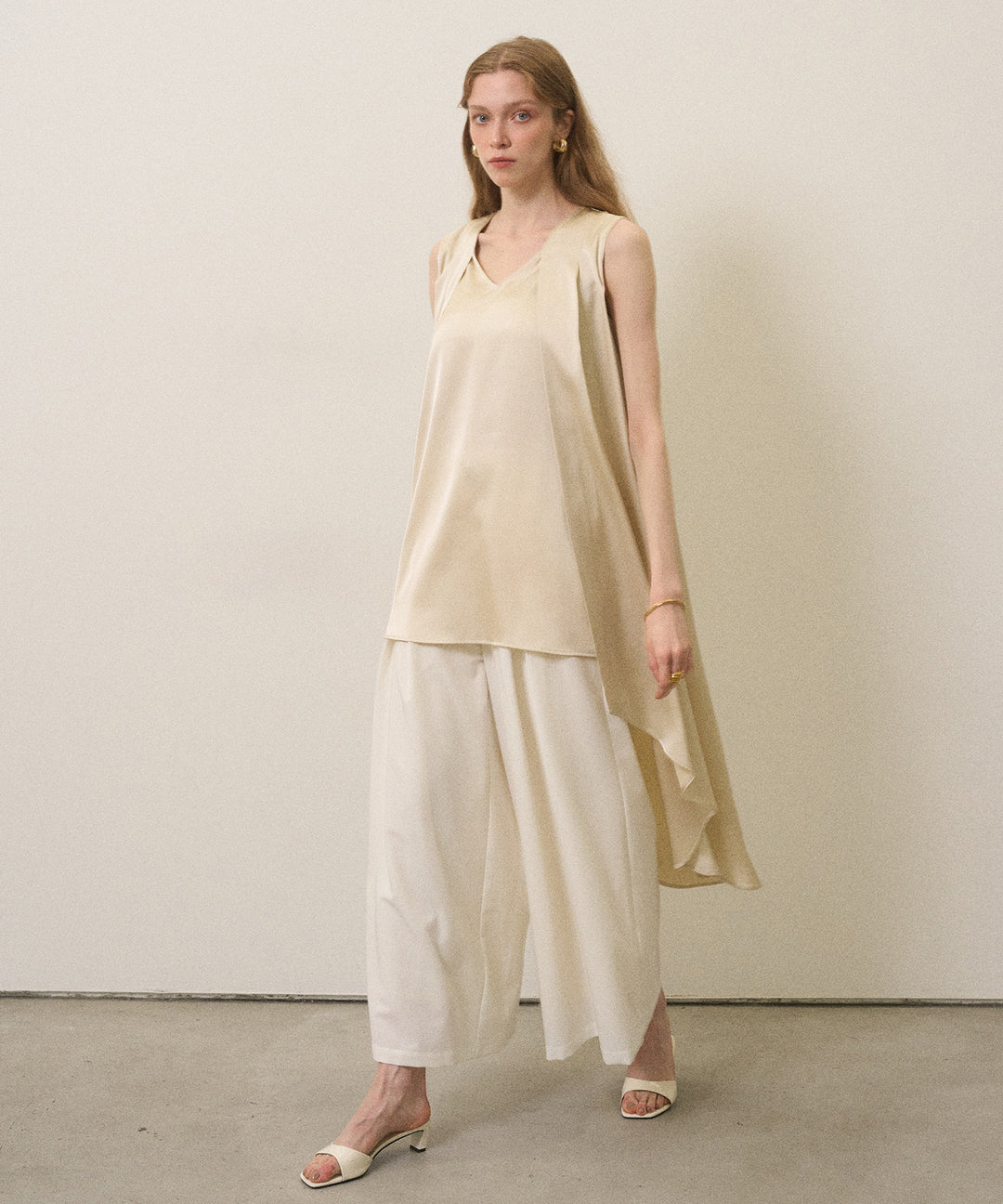 Satin Overlap Tunic