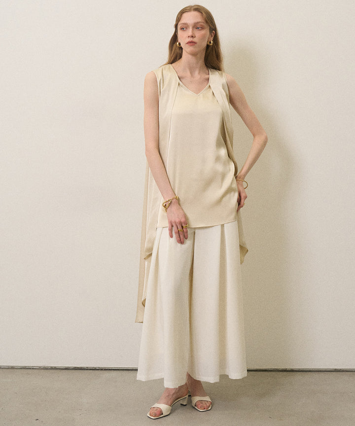 Satin Overlap Tunic