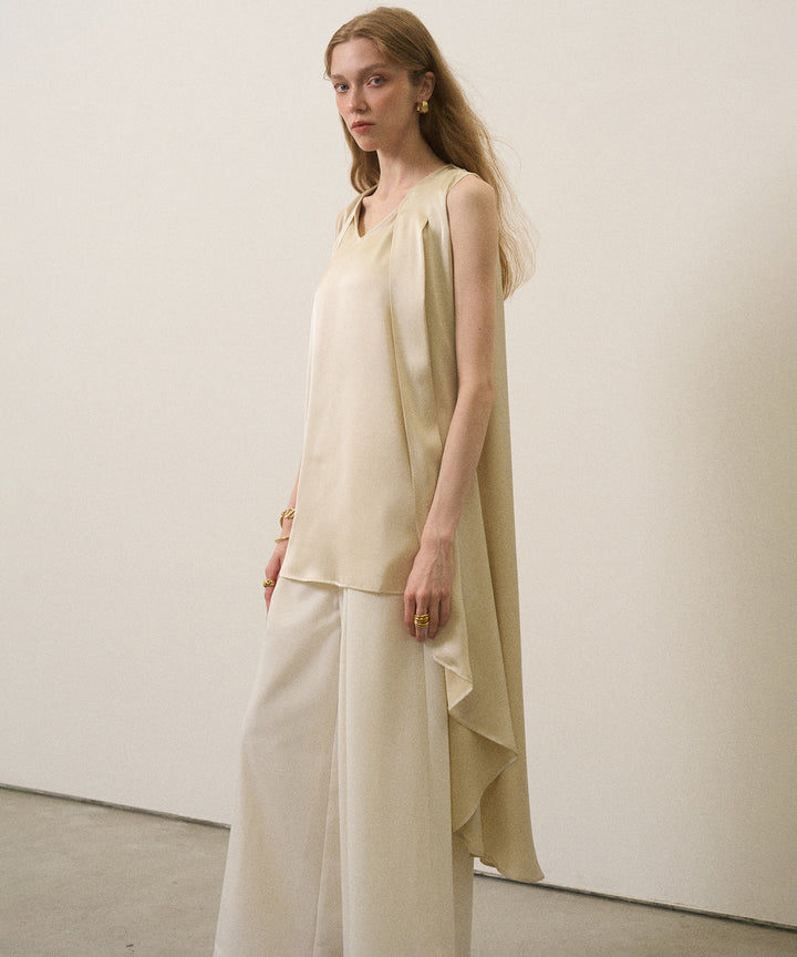 Satin Overlap Tunic