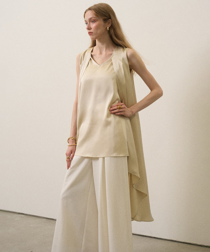 Satin Overlap Tunic