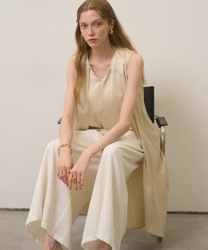 Satin Overlap Tunic