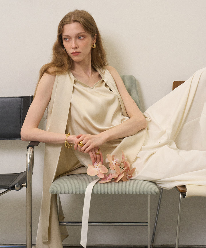 Satin Overlap Tunic