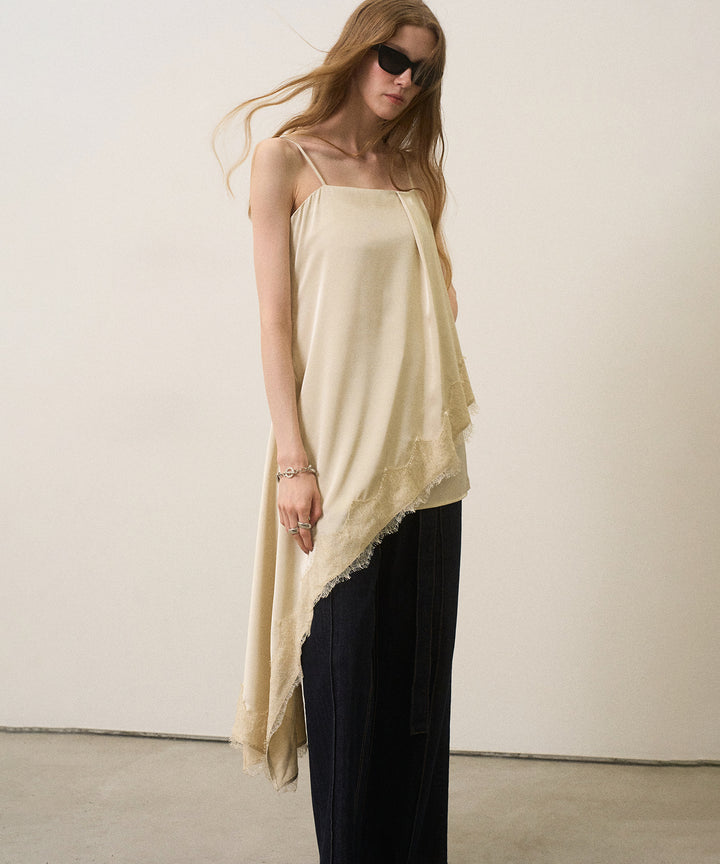 Pintuck Semiwide Jeans