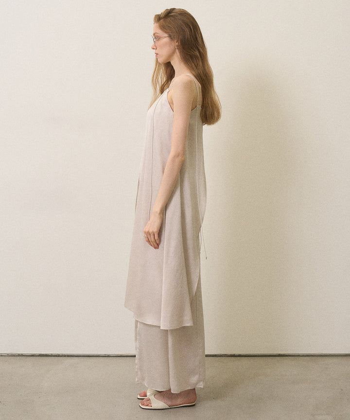 Crinkle Satin Layered C/A
