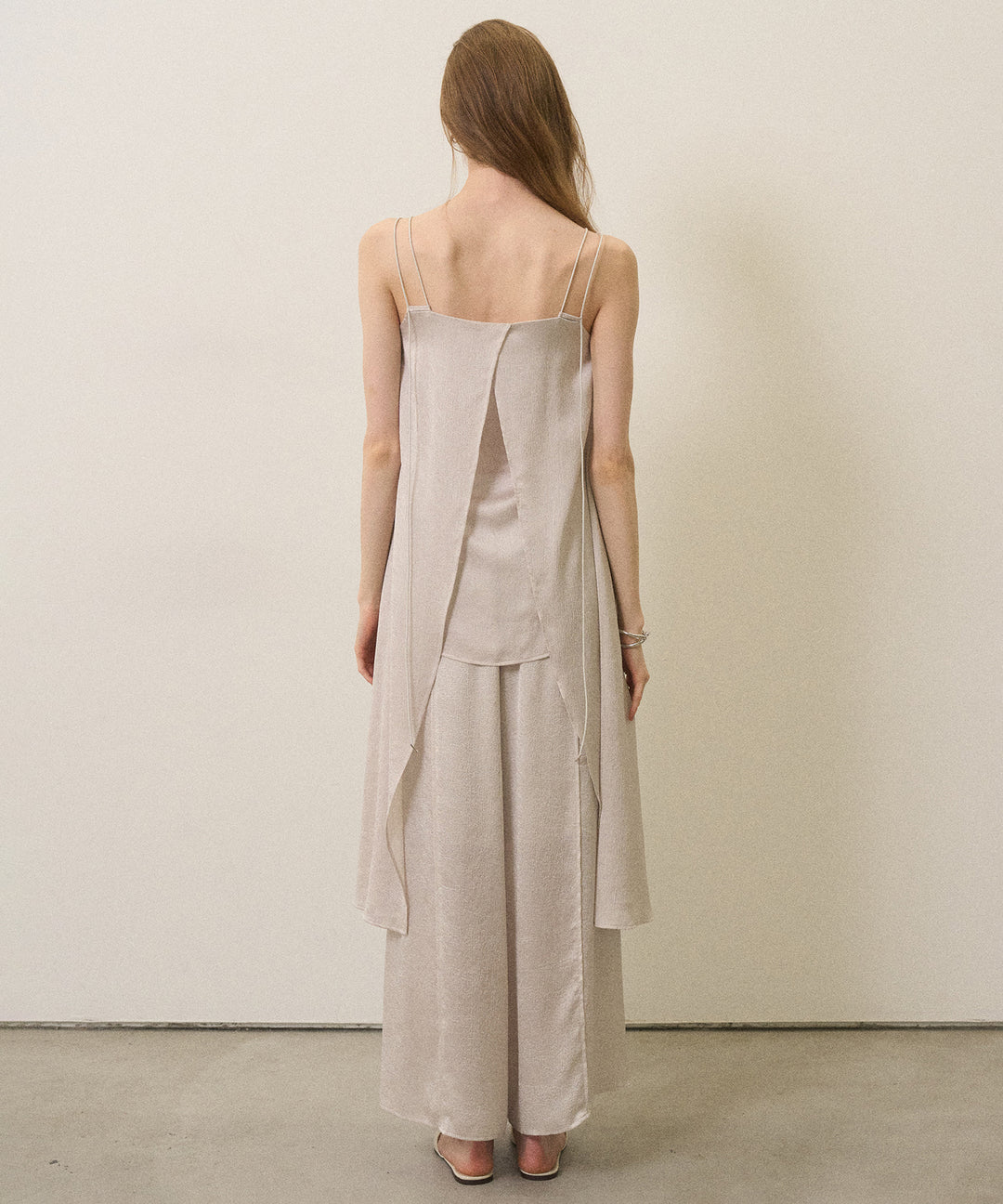 Crinkle Satin Layered C/A