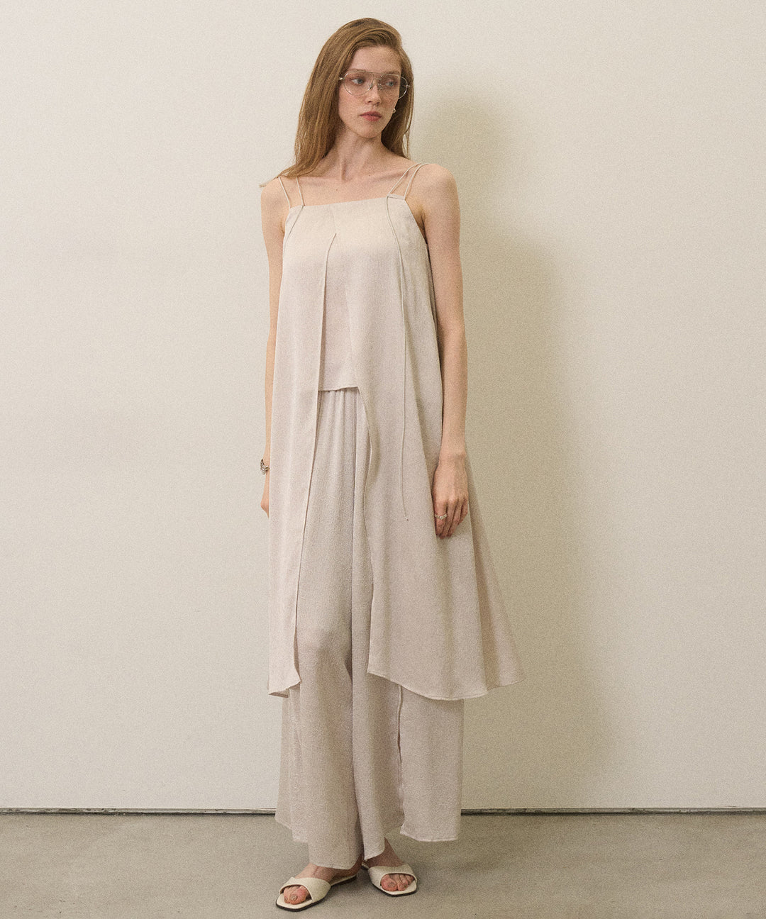 Crinkle Satin Layered C/A