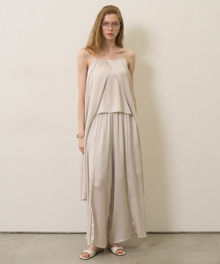 Crinkle Satin Layered C/A