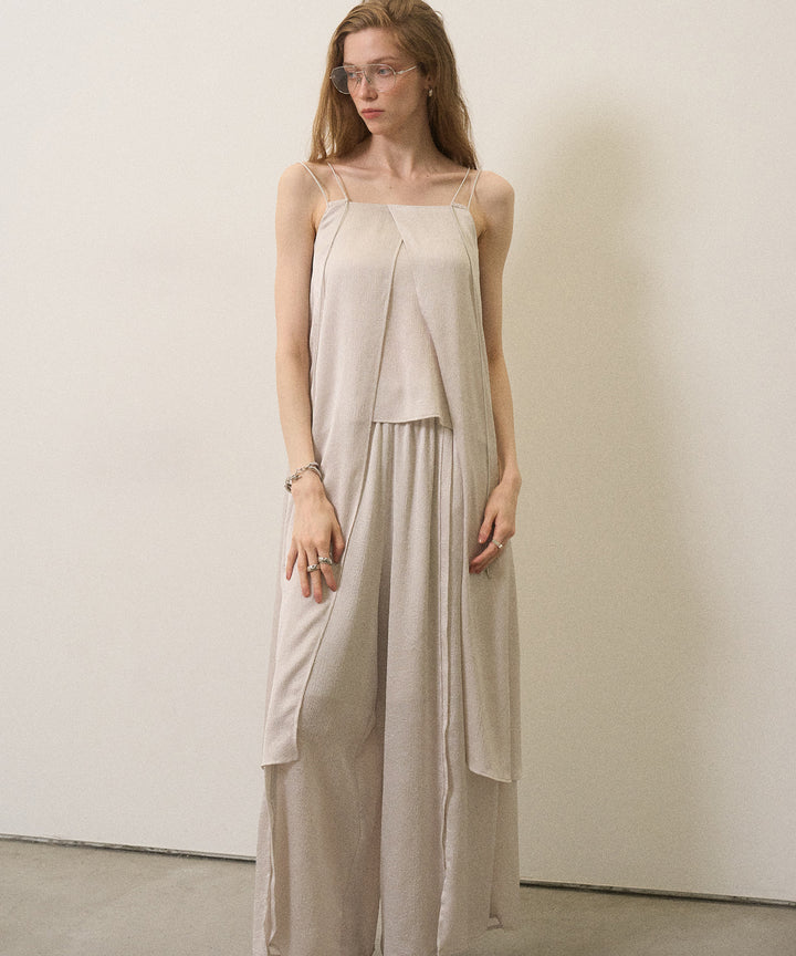 Crinkle Satin Layered C/A