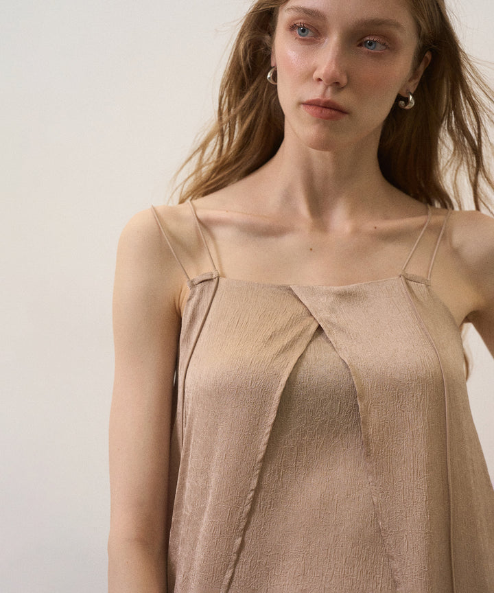 Crinkle Satin Layered C/A