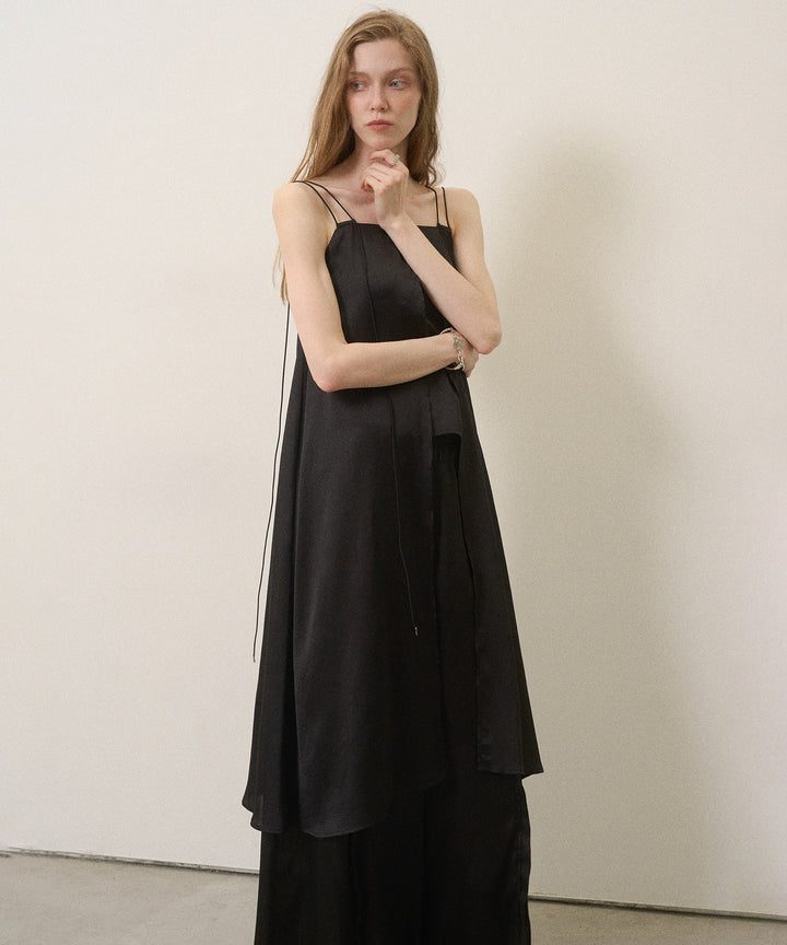 Crinkle Satin Layered C/A