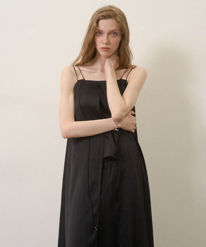 Crinkle Satin Layered C/A