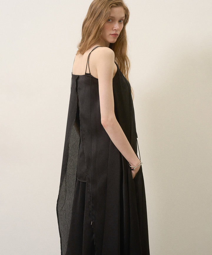 Crinkle Satin Layered C/A