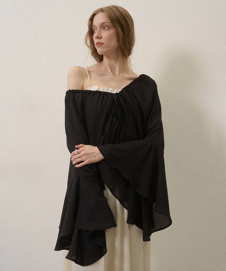 Wrinkle Satin Shirring Dress