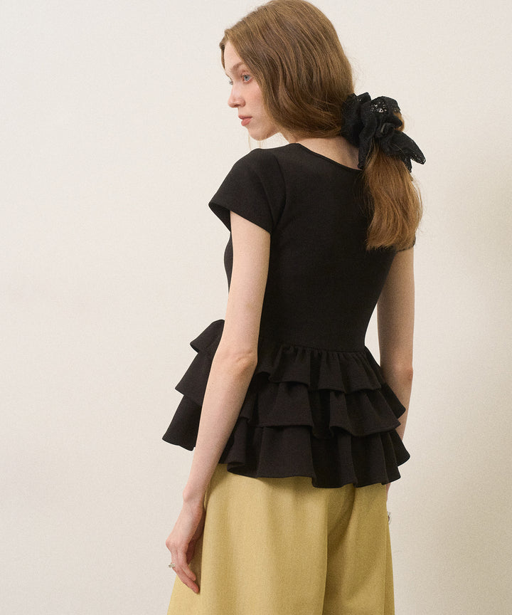 Square Cut Peplum Tops