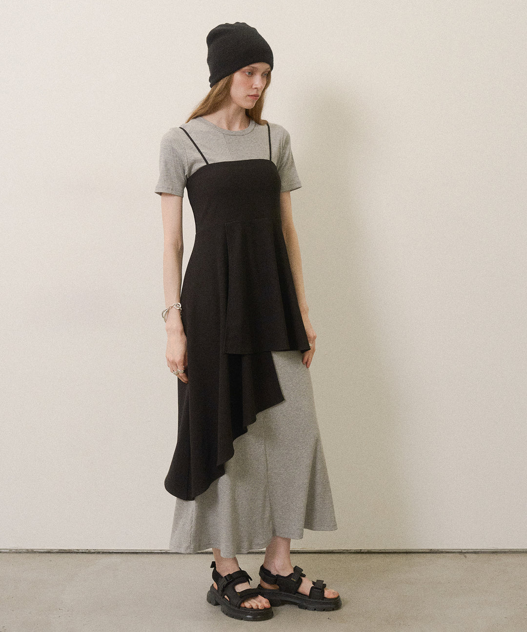 Asymmetry Cut Square Bustier