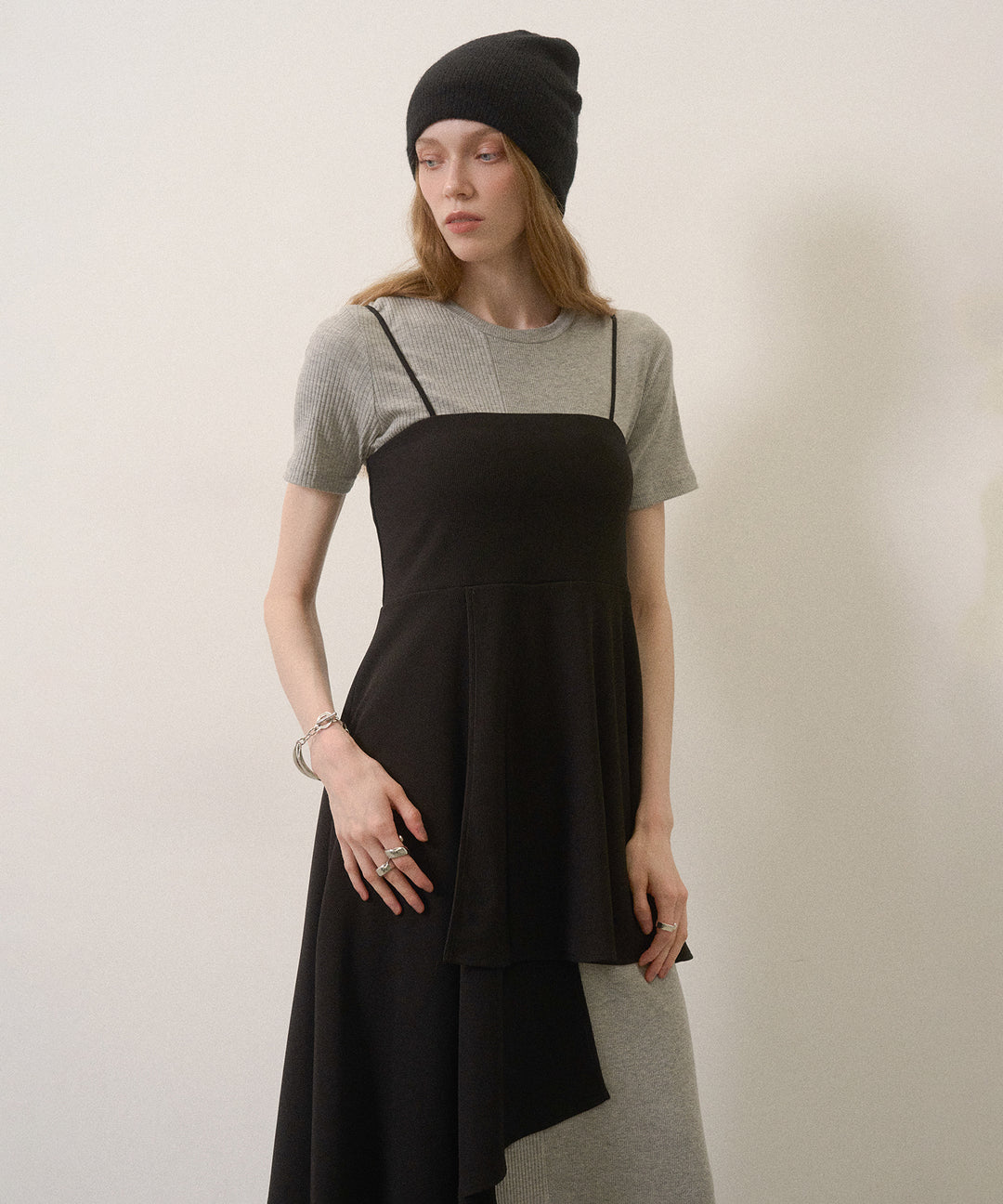 Asymmetry Cut Square Bustier