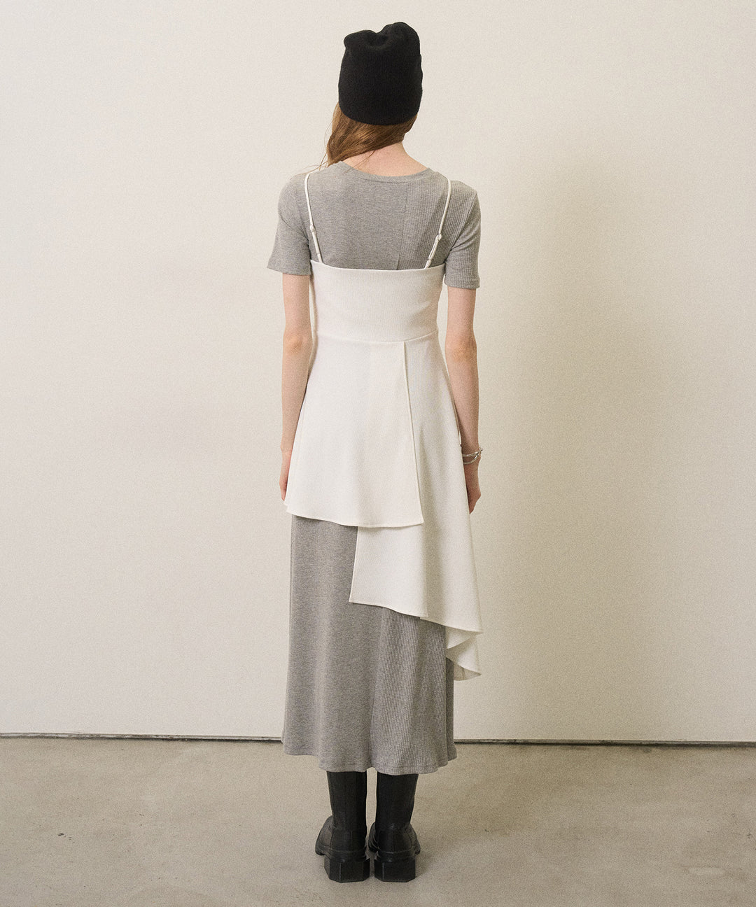 Asymmetry Cut Square Bustier