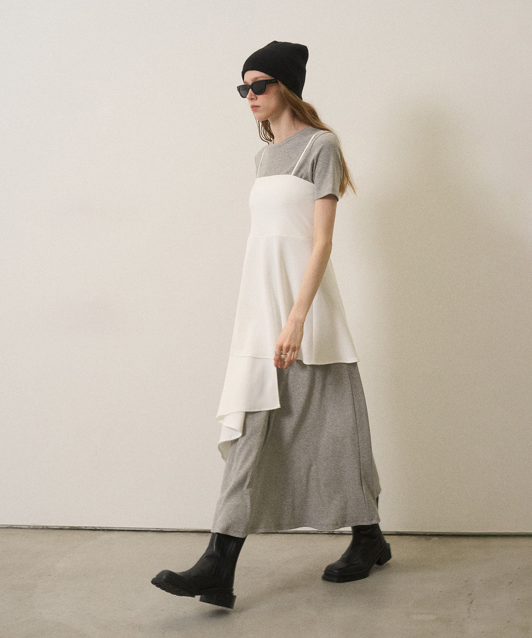 Asymmetry Cut Square Bustier