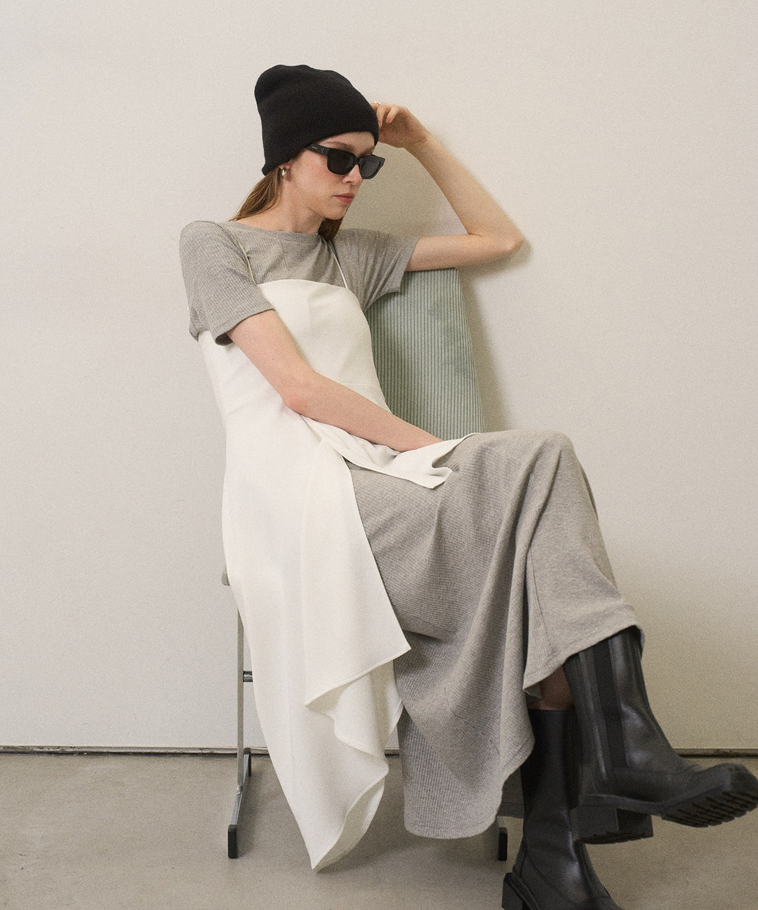 Asymmetry Cut Square Bustier