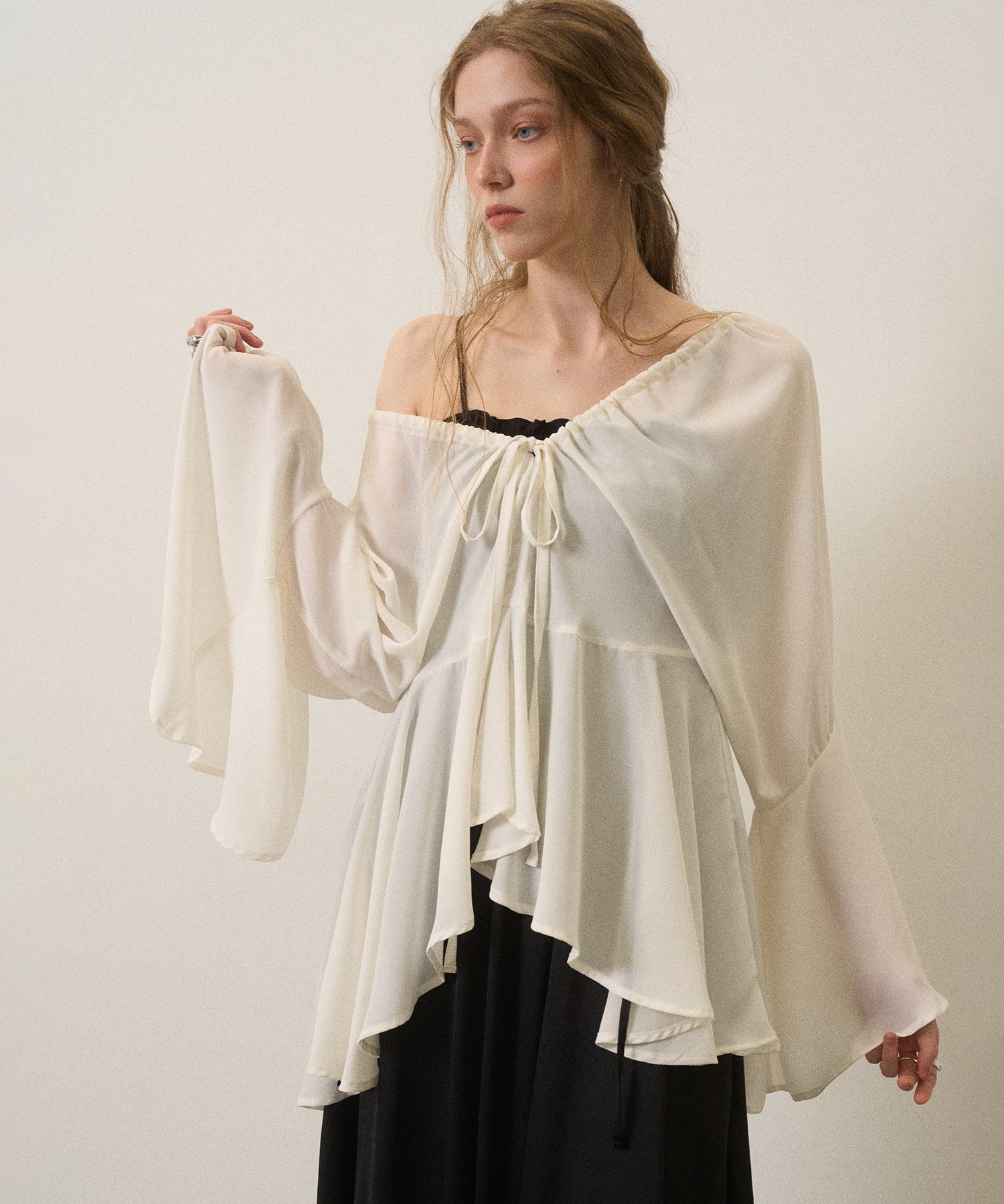 【なつき様】MIELI INVARIANT/ Peplum Henry Tops TOPS – MIELI INVARIANT