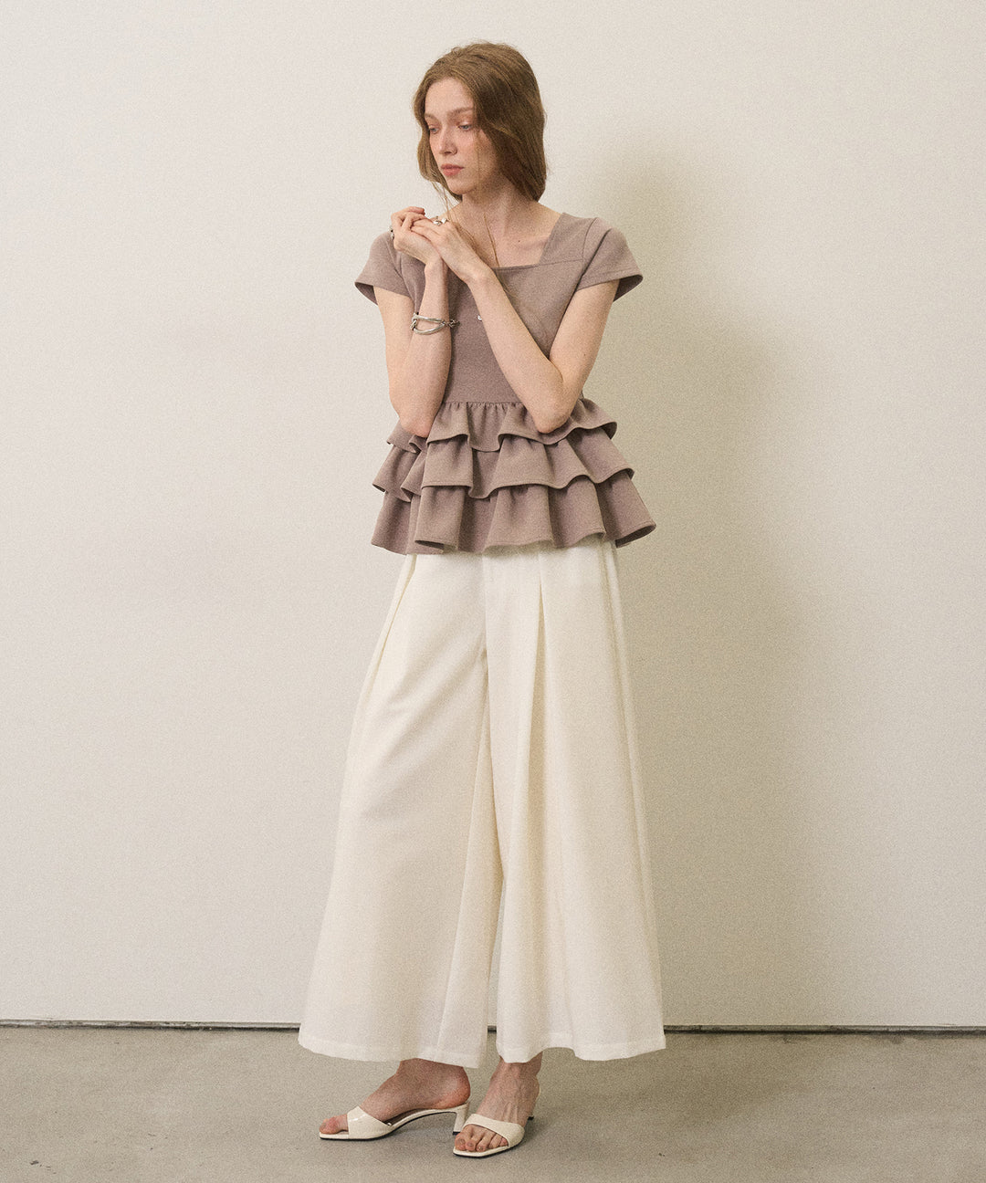Square Cut Peplum Tops