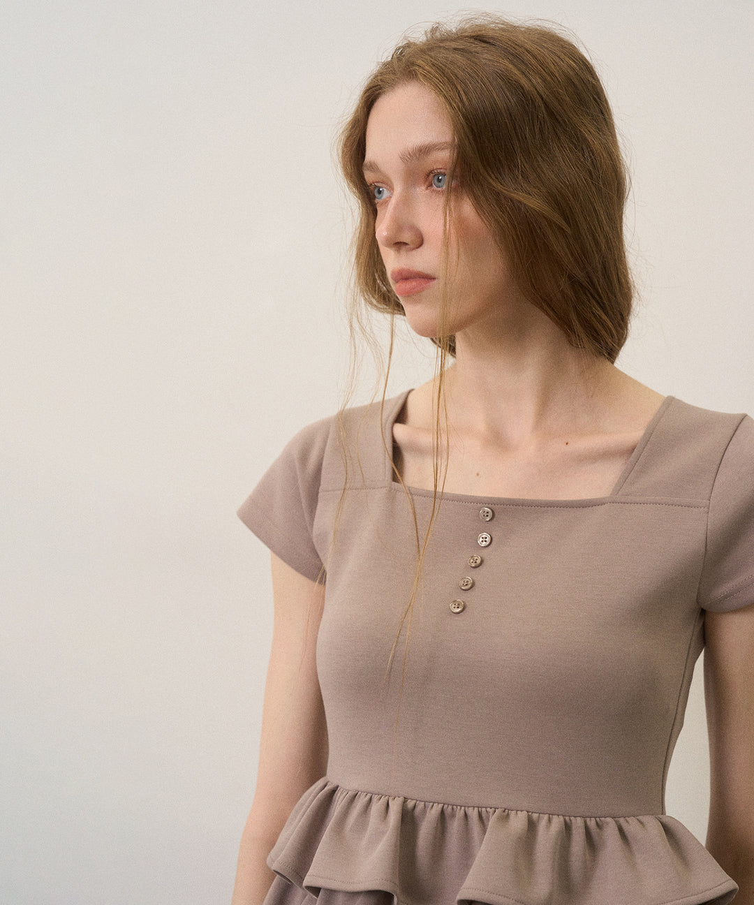 Square Cut Peplum Tops
