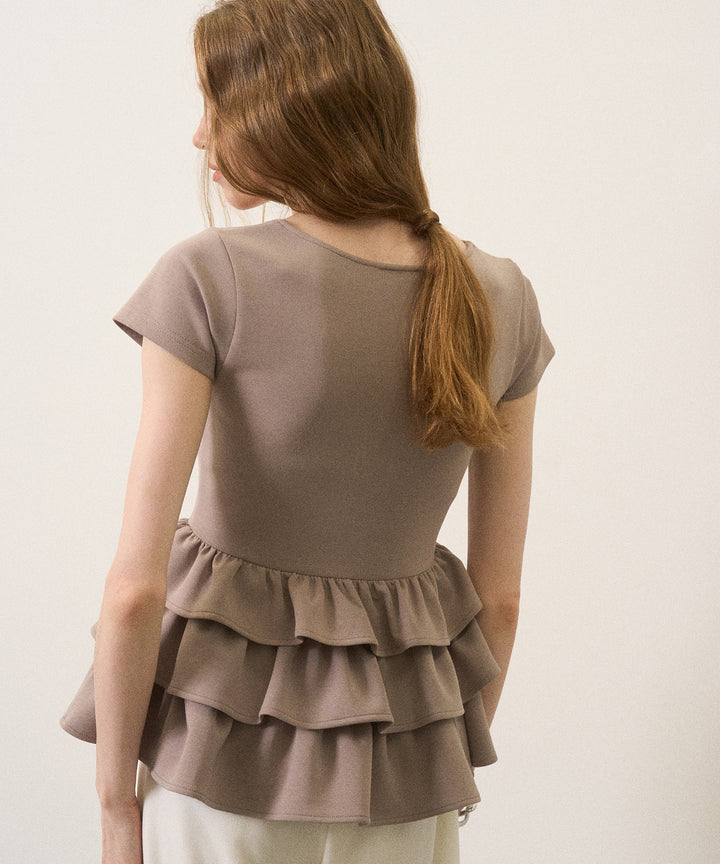 Square Cut Peplum Tops