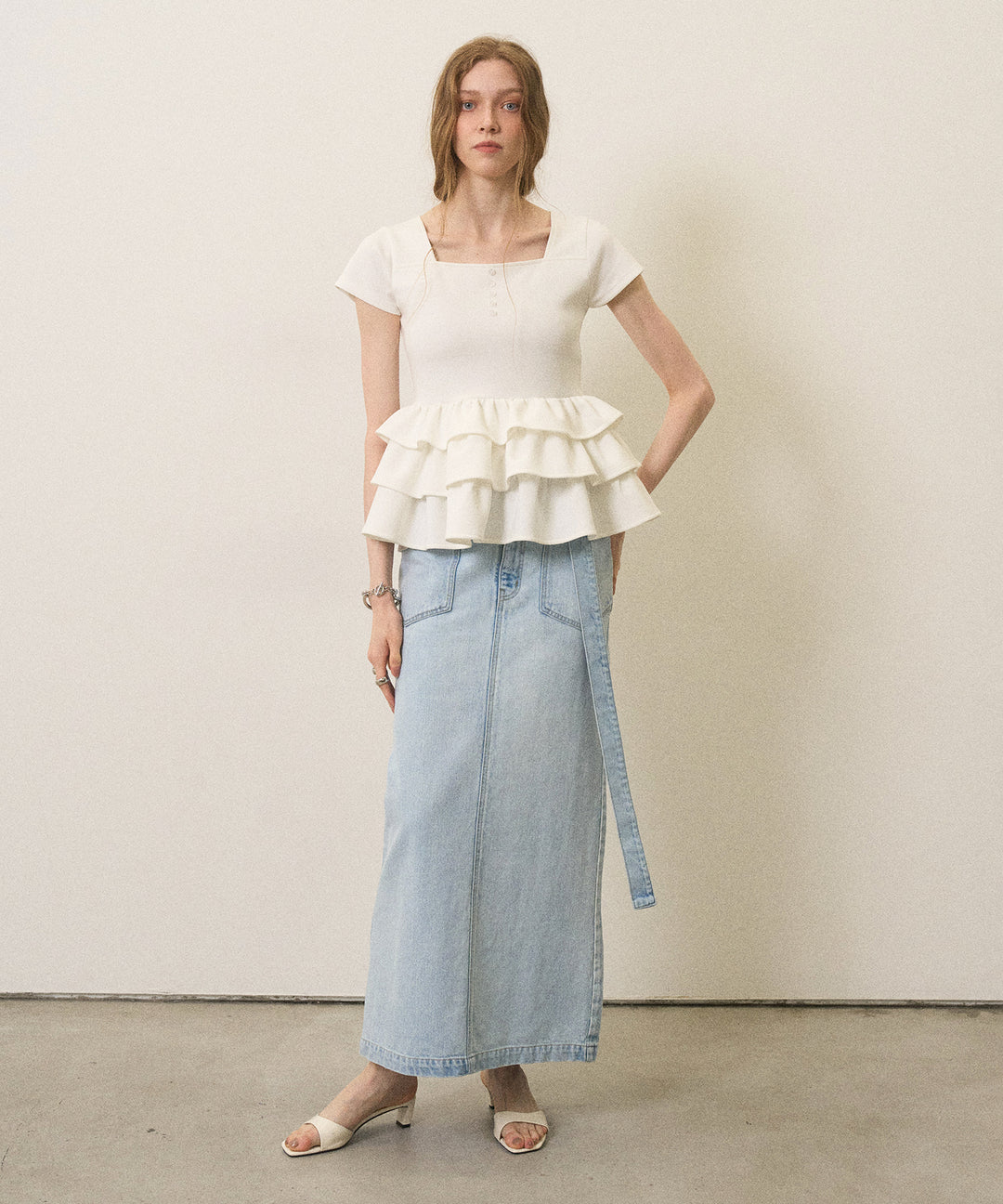 ICE Bleach Denim Skirt