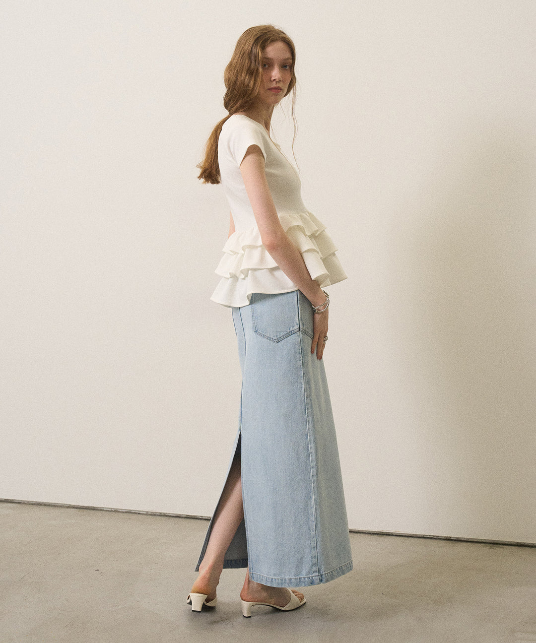 ICE Bleach Denim Skirt