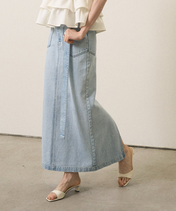 ICE Bleach Denim Skirt