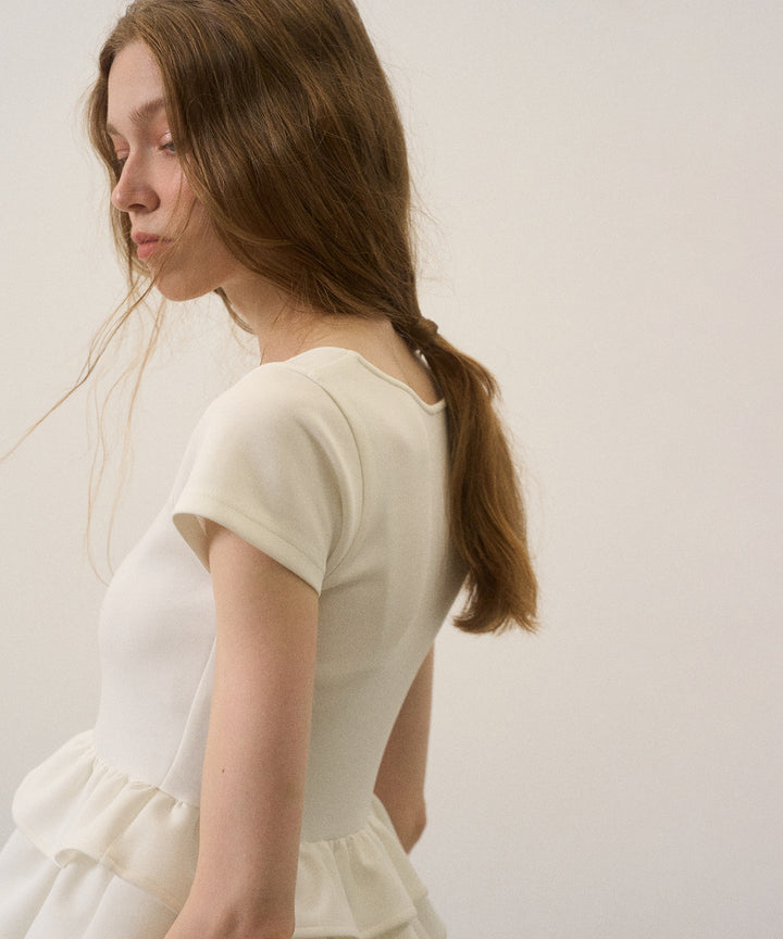 Square Cut Peplum Tops