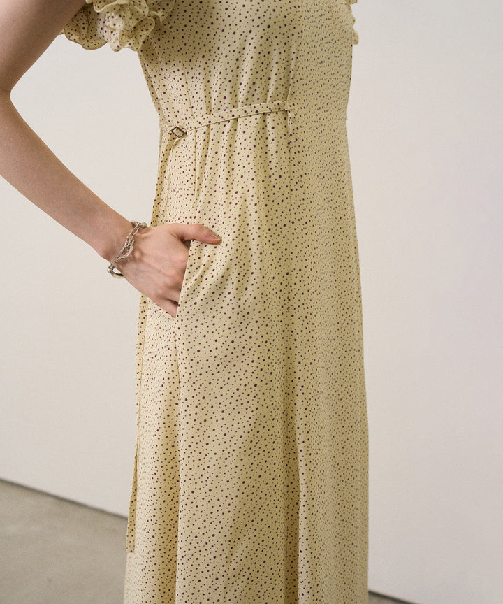 Color Dot Frill Dress