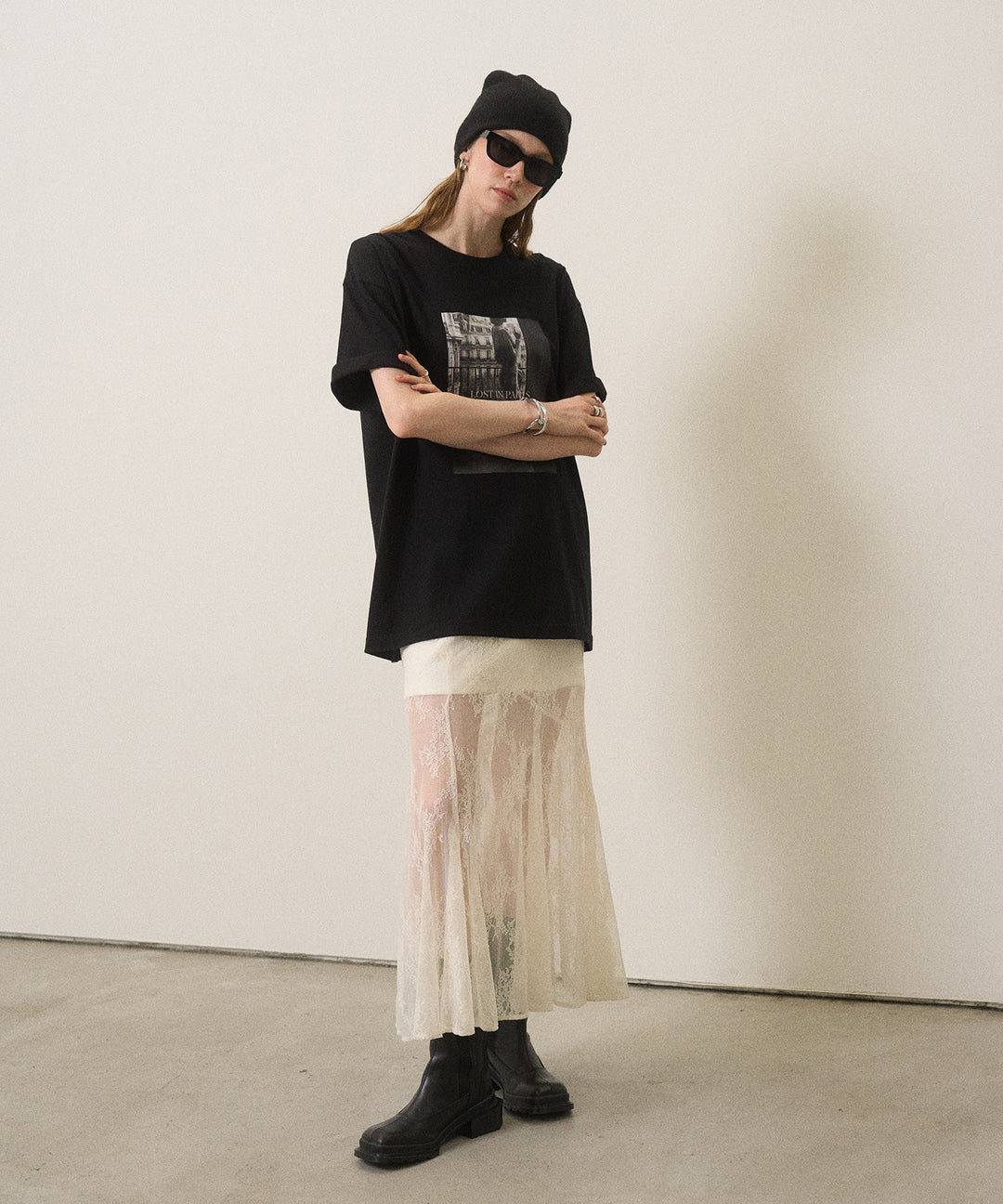 Stretch Lace Tiered Skirt