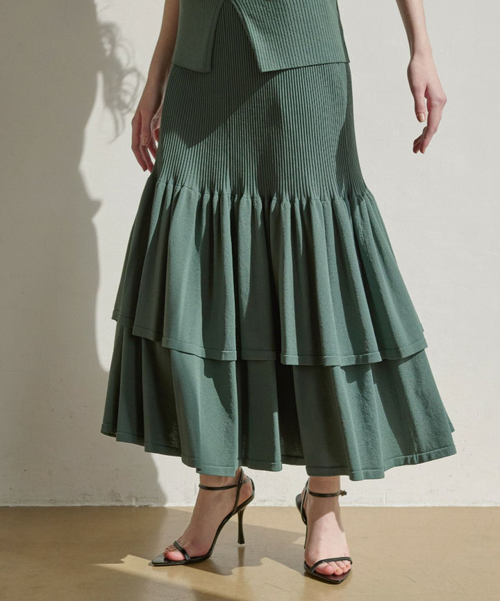 Mermaid Flare Knit Skirt