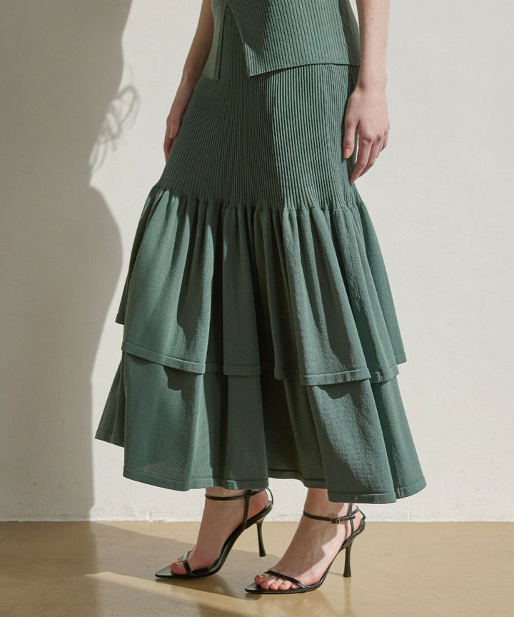 Mermaid Flare Knit Skirt