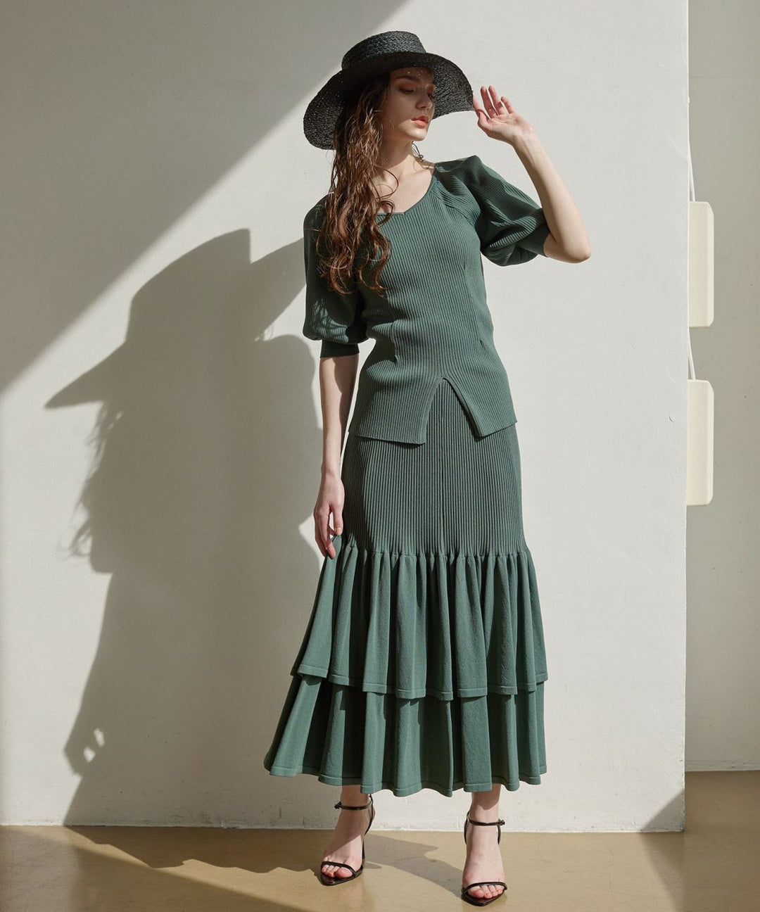 Mermaid Flare Knit Skirt