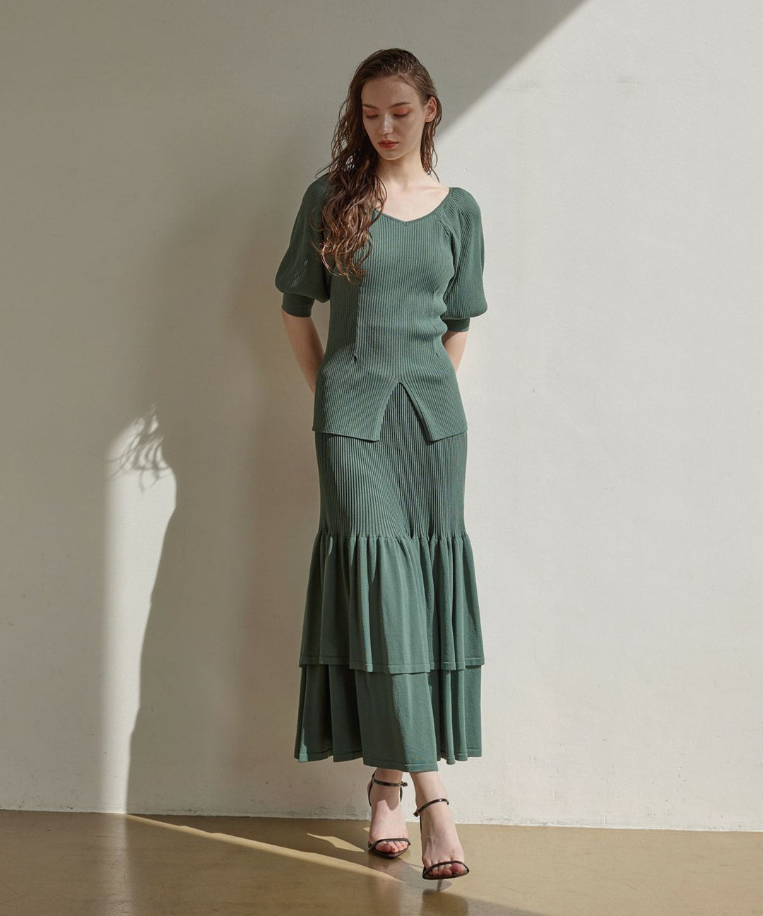 Mermaid Flare Knit Skirt