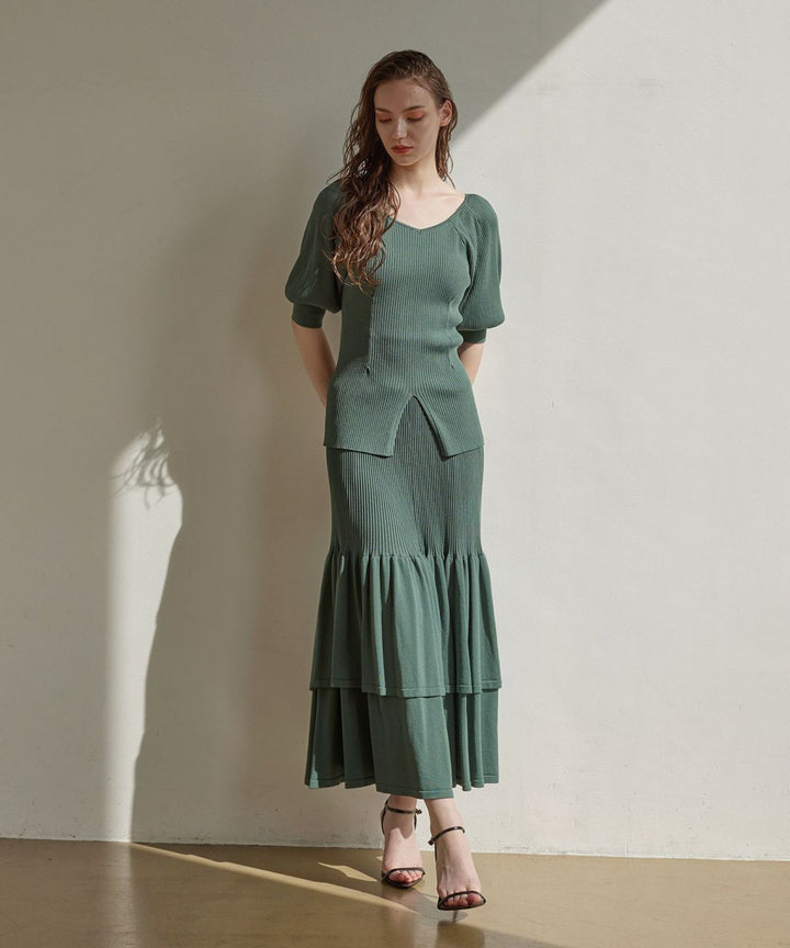 Mermaid Flare Knit Skirt