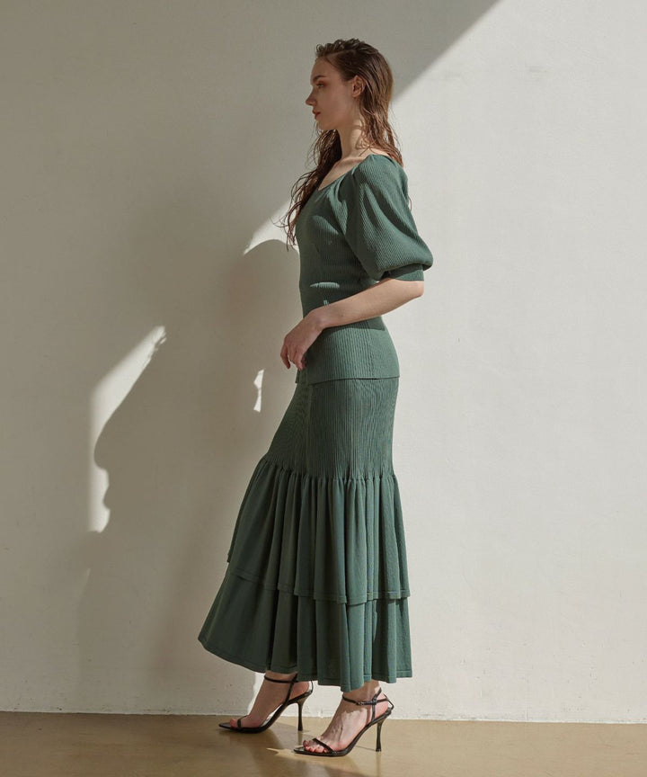 Mermaid Flare Knit Skirt