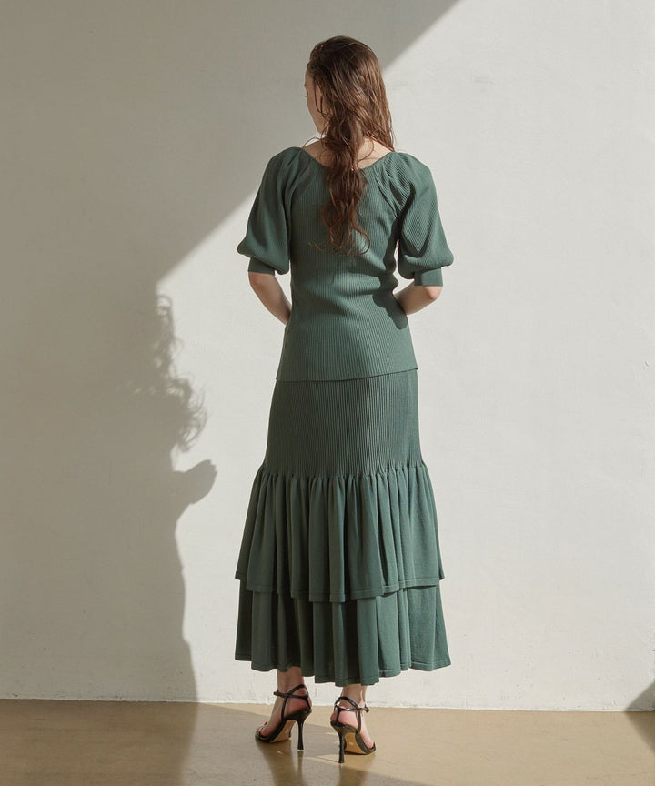 Mermaid Flare Knit Skirt