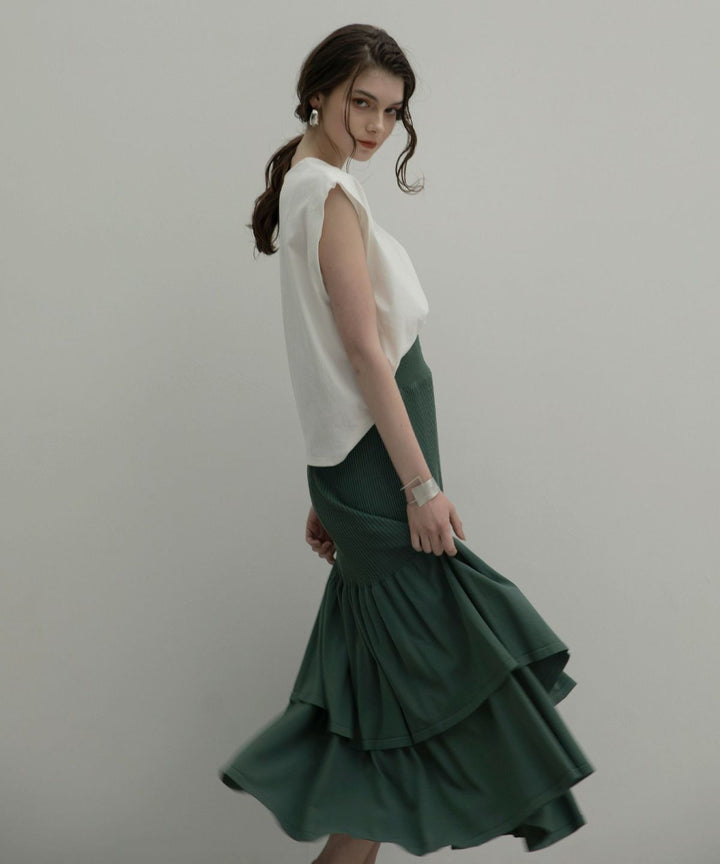 Mermaid Flare Knit Skirt