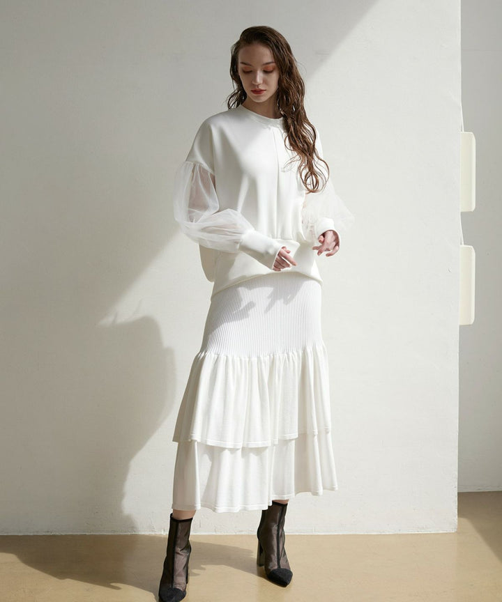 Mermaid Flare Knit Skirt