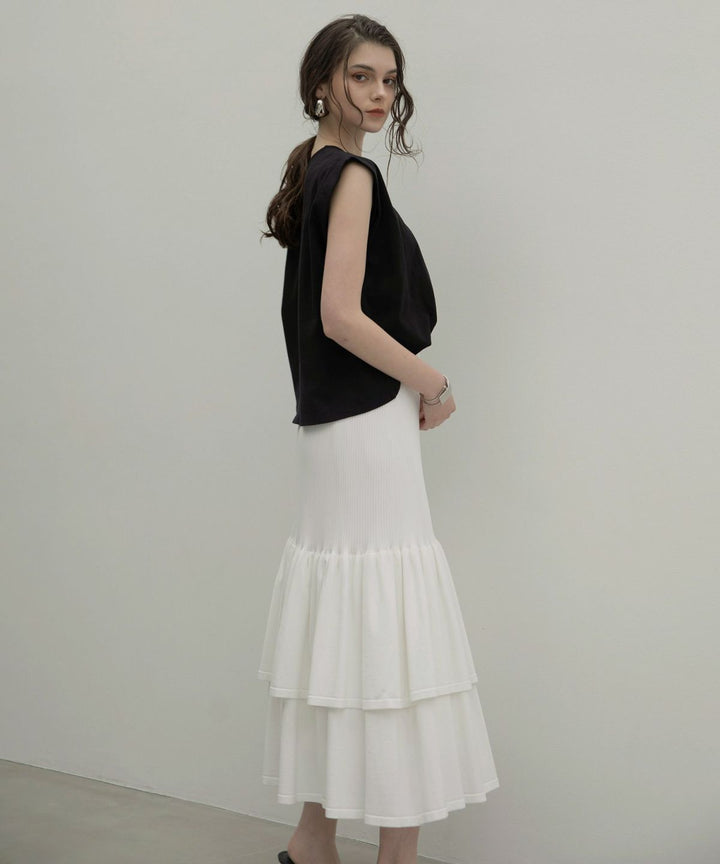 Mermaid Flare Knit Skirt
