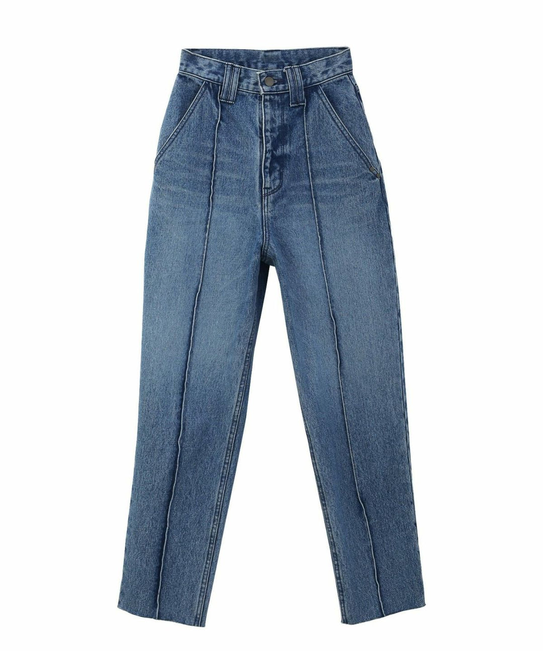 Pintuck Tapered Denim