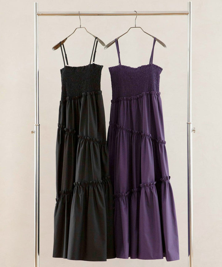 Shirring Tiered C/A Dress