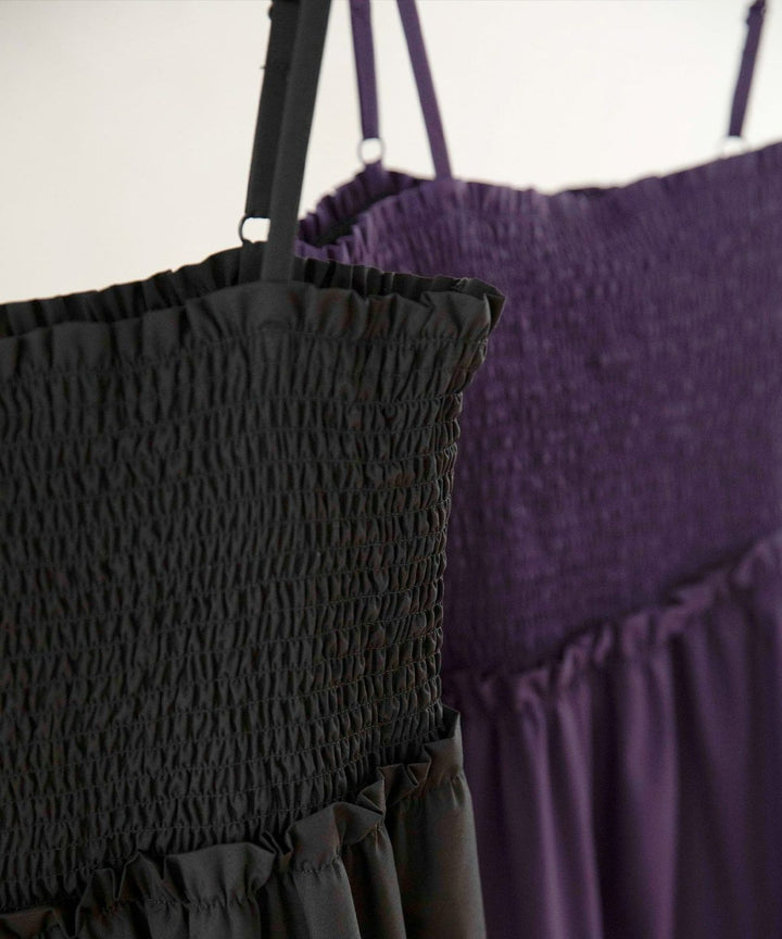 Shirring Tiered C/A Dress
