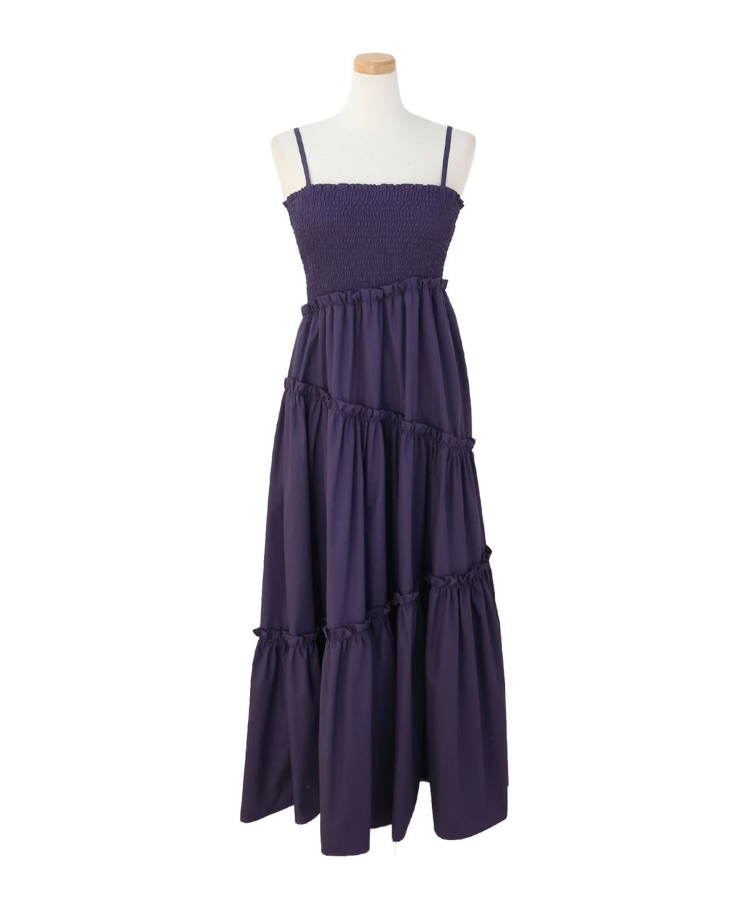 Shirring Tiered C/A Dress