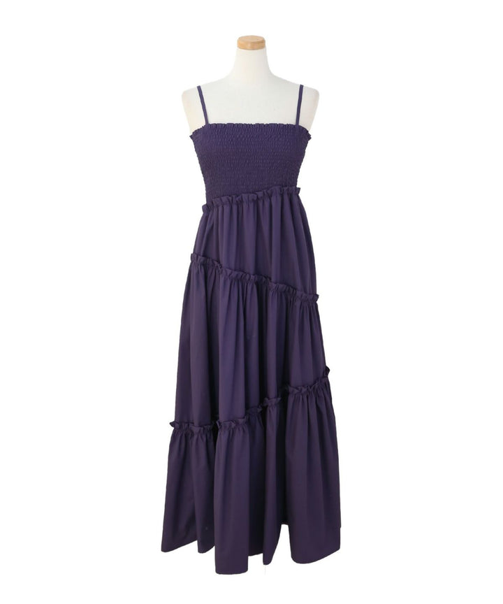 Shirring Tiered C/A Dress