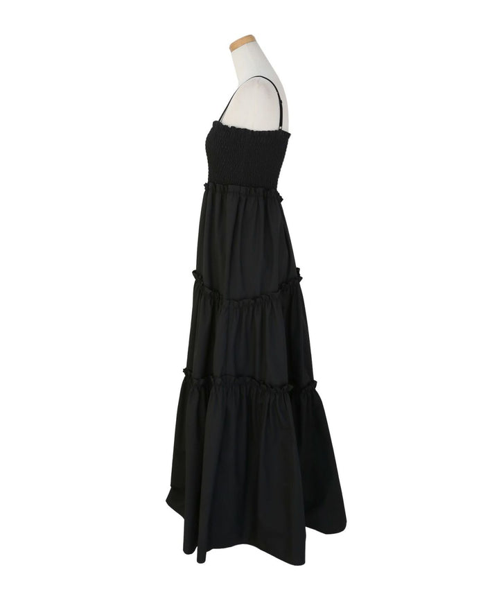 Shirring Tiered C/A Dress